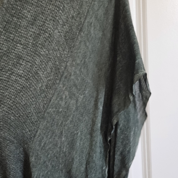 Free People Green Open Knit Open Front Lightweight Short Sleeve Sweater One Size - Picture 6 of 10